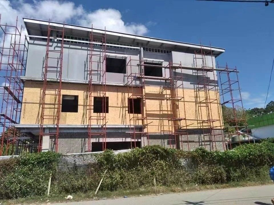 ध्वनि अछूता ढलान छत विला बहु मंजिला हल्के इस्पात गेज घर अस्पताल के लिए